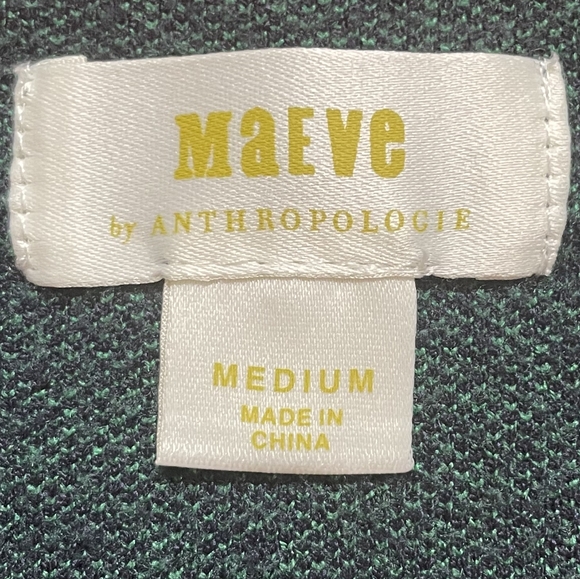 Maeve Navy & Green Chevron Half-Zip Sweater Size M - Picture 12 of 12